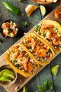 Homemade Spicy Shrimp Tacos Royalty Free Stock Photo