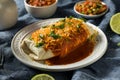 Homemade Spicy Smothered Beef Burrito