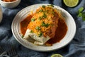 Homemade Spicy Smothered Beef Burrito