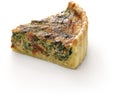 Homemade spinach bacon quiche, florentine quiche