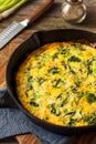 Homemade Spinach and Feta Fritatta Royalty Free Stock Photo