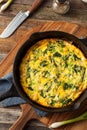 Homemade Spinach and Feta Fritatta Royalty Free Stock Photo