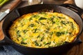 Homemade Spinach and Feta Fritatta Royalty Free Stock Photo