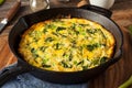 Homemade Spinach and Feta Fritatta Royalty Free Stock Photo