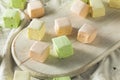 Homemade Square Fruity Colorful Marshmallows Royalty Free Stock Photo