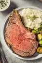 Homemade Standing Prime Rib Beef Roast Royalty Free Stock Photo