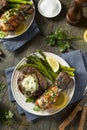 Homemade Steak and Lobster Surf n Turf Royalty Free Stock Photo
