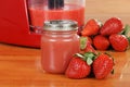 Homemade strawberry baby food