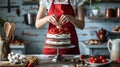 The Homemade Strawberry Cake.AI generated image Royalty Free Stock Photo