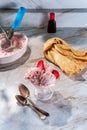 Homemade Strawberry Icecream Royalty Free Stock Photo