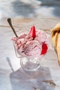 Homemade Strawberry Icecream Royalty Free Stock Photo