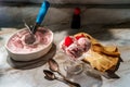 Homemade Strawberry Icecream Royalty Free Stock Photo