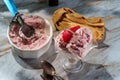 Homemade Strawberry Icecream Royalty Free Stock Photo