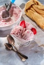 Homemade Strawberry Icecream Royalty Free Stock Photo