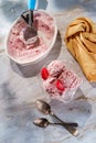 Homemade Strawberry Icecream Royalty Free Stock Photo
