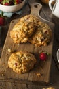 Homemade Strawberry Scones for Breakfast Royalty Free Stock Photo