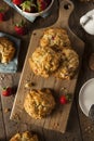 Homemade Strawberry Scones for Breakfast Royalty Free Stock Photo