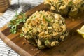 Homemade Stuffed Baked Artichokes Royalty Free Stock Photo