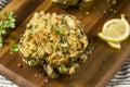 Homemade Stuffed Baked Artichokes Royalty Free Stock Photo