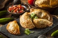 Homemade Stuffed Chicken Empanadas Royalty Free Stock Photo