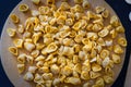 Homemade stuffed pasta called tortellini