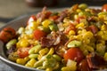 Homemade Succotash with Lima Beans Royalty Free Stock Photo