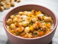 Homemade Succotash with Lima beans corn in bowl