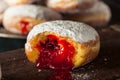 Homemade Sugary Paczki Donut Royalty Free Stock Photo
