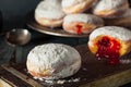 Homemade Sugary Paczki Donut Royalty Free Stock Photo