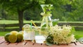 Homemade summer drink of elderflower