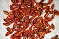 homemade sun-dried tomatoes preserved food in natural condition. Royalty Free Stock Photo
