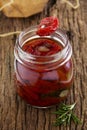 Homemade sun dried tomatoes Royalty Free Stock Photo