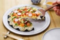 homemade Sushi pizza, creative sushi Royalty Free Stock Photo