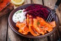 Homemade Swedish gravlax