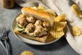 Homemade Swedish Meatball Sub Sandwich