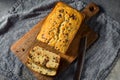 Homemade Sweet Chocolate Chip Bread Loaf Royalty Free Stock Photo