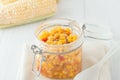 Homemade sweet corn and peppers Royalty Free Stock Photo