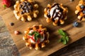 Homemade Sweet Dessert Belgian Waffles