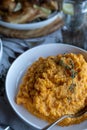 Mashed sweet potatoes. Gluten free side dish Royalty Free Stock Photo