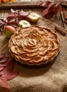 Homemade sweet traditional apple pastry cake for