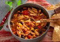 Homemade Taco Chicken Soup with Corn Chips