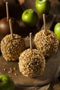 Homemade Taffy Apples with Peanuts