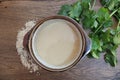 Homemade Tahini Dressing - Sesame Seed Dressing Royalty Free Stock Photo