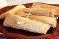 Homemade tamales ready for dinner