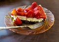 Homemade tart cake with fresh strawberries Royalty Free Stock Photo