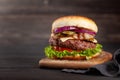 Homemade tasty beef burger Royalty Free Stock Photo