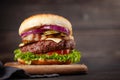 Homemade tasty beef burger Royalty Free Stock Photo