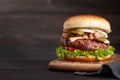 Homemade tasty beef burger Royalty Free Stock Photo