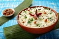 Homemade tasty curd rice from Indian cuisine,