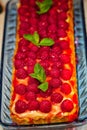 Homemade tasty forest fruits tart